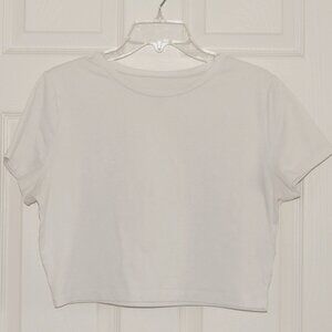 Wild Fable White Crop Top, Juniors XXL or Women M (Bust: 40")